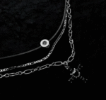 Raven Cross Choker – Gothic Layered Rhinestone Necklace - Image 4