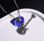 Starry Electric Guitar Pendant – Punk Rock Music Necklace - Image 4